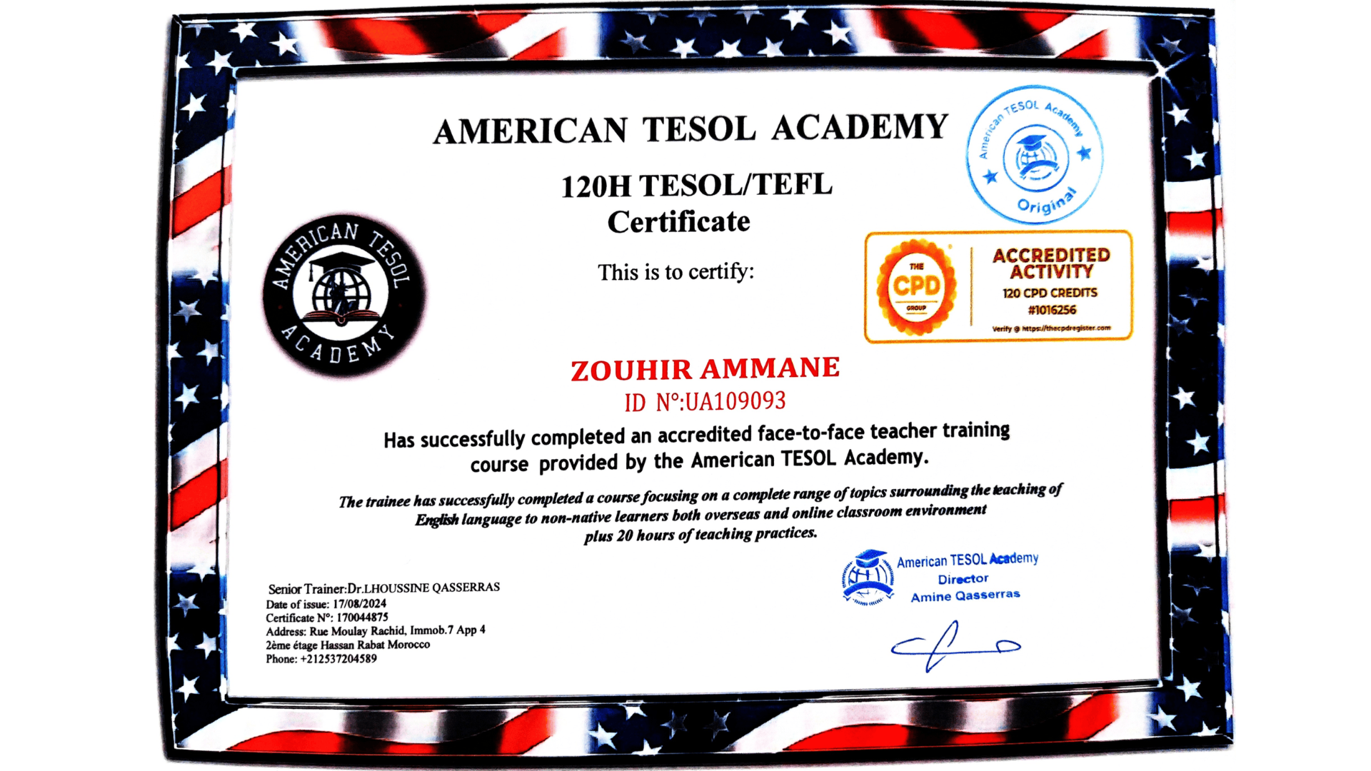 120H TESOL / TEFL Certificate